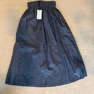 Tuckernuck high-waisted midi skirt w pockets (NWT)